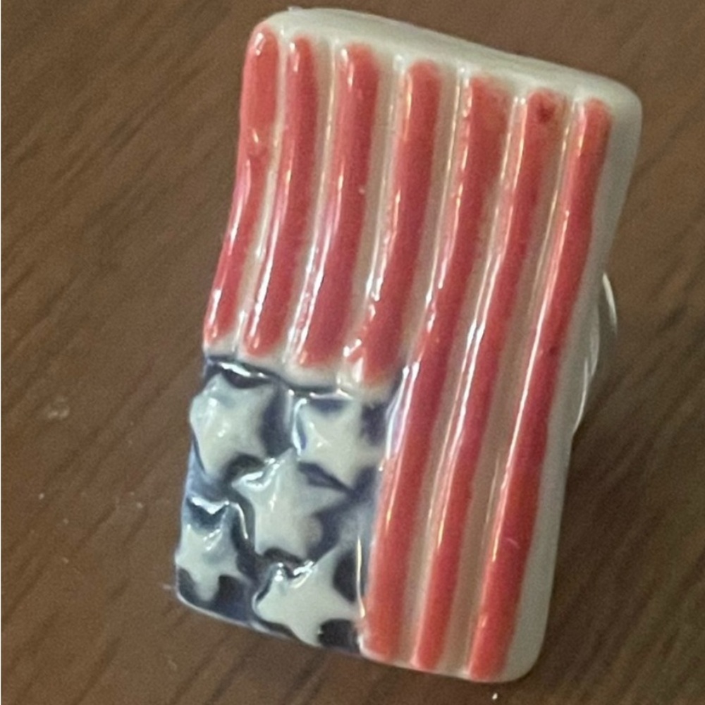 Ceramic American Flag Pin